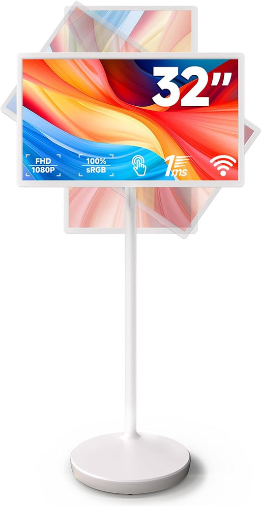 AOKER 32" Rolling Smart Touch Screen TV