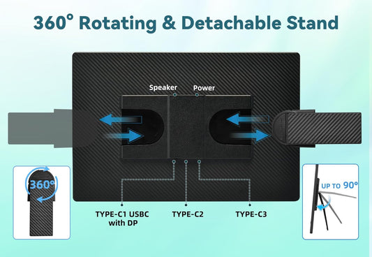 AOKER 16" Portable Monitor for Laptop - 2.5K QHD