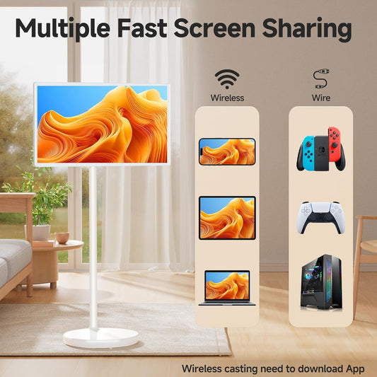 AOKER 32" Rolling Smart Touch Screen TV