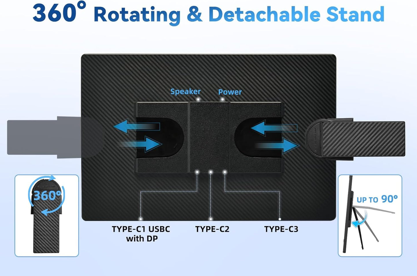 AOKER 16" Portable Monitor for Laptop - 1200P FHD