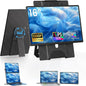 16-inch monitor with carbon fiber stand and multiple display angles on a white background
