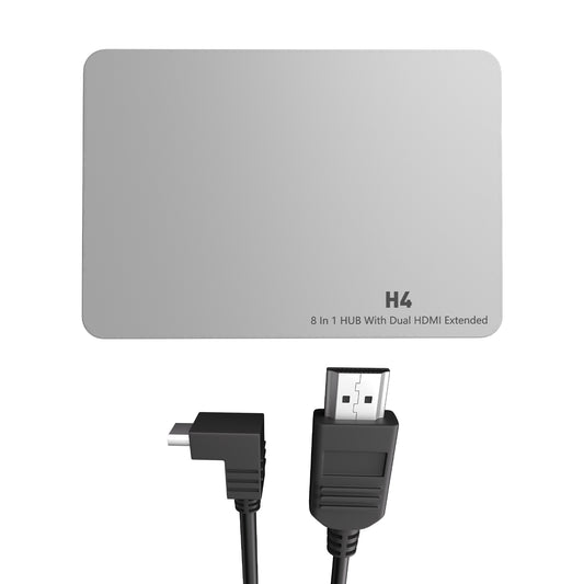 8-in-1 hub with dual HDMI extension on a white background