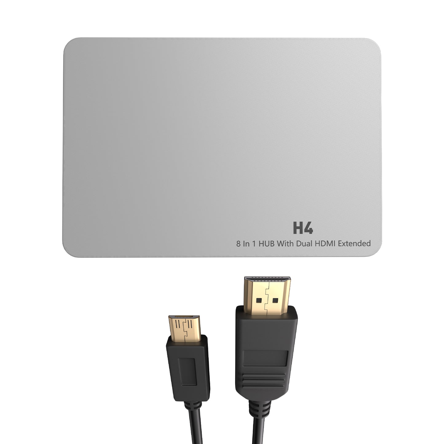 8-in-1 hub with dual HDMI extension on a white background